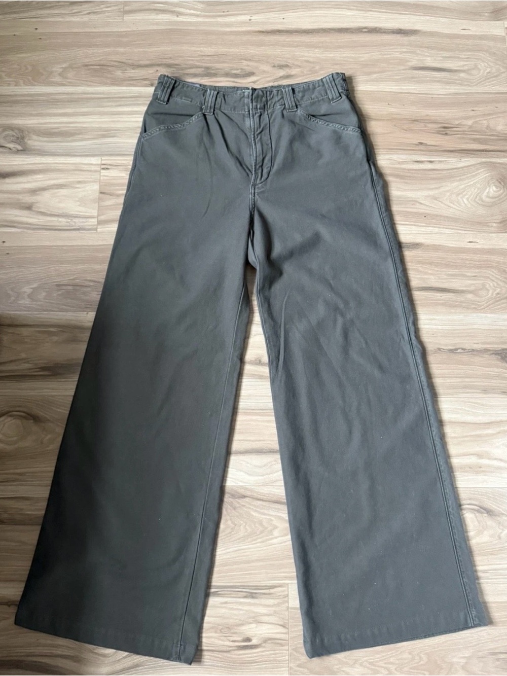 Citizens of Humanity Paloma Utility Wide Leg Trousers Size 27 Olive Green - Picture 2 of 8